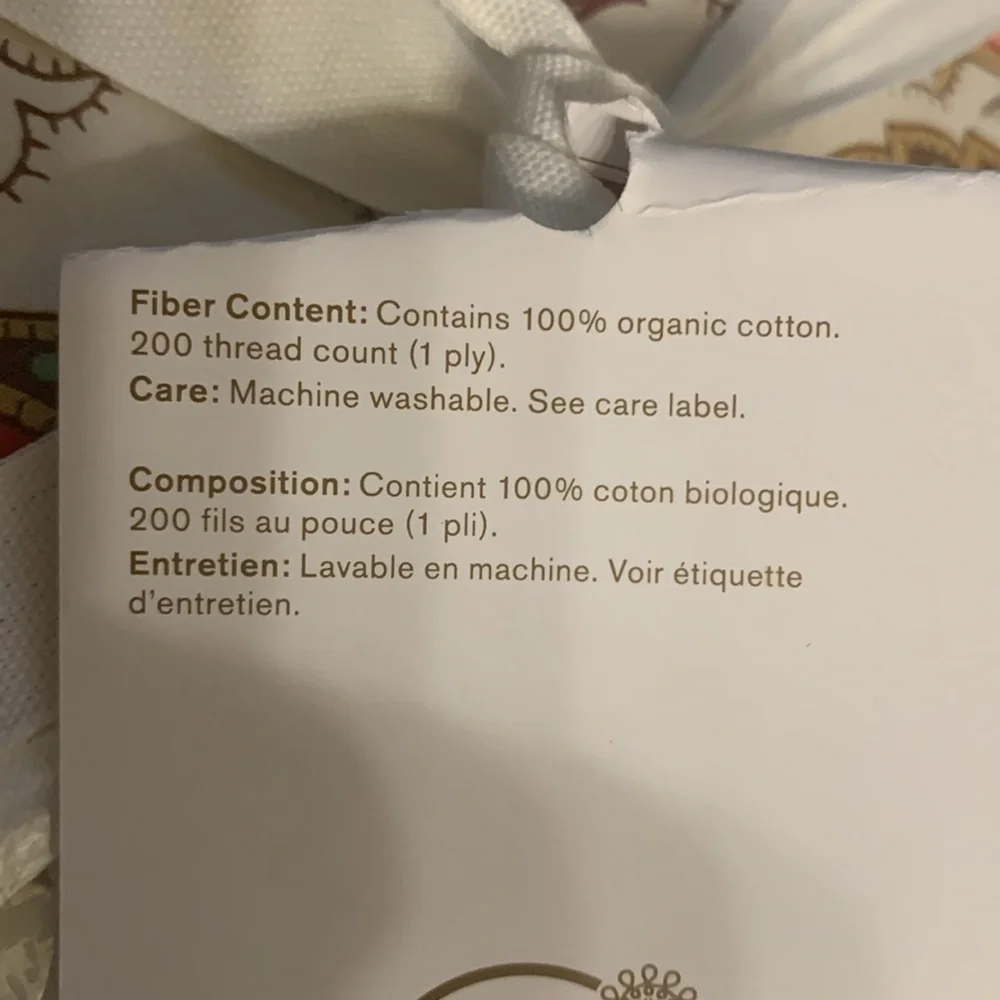 NEW Pottery Barn Charlie Organic Paisley Bedding Set